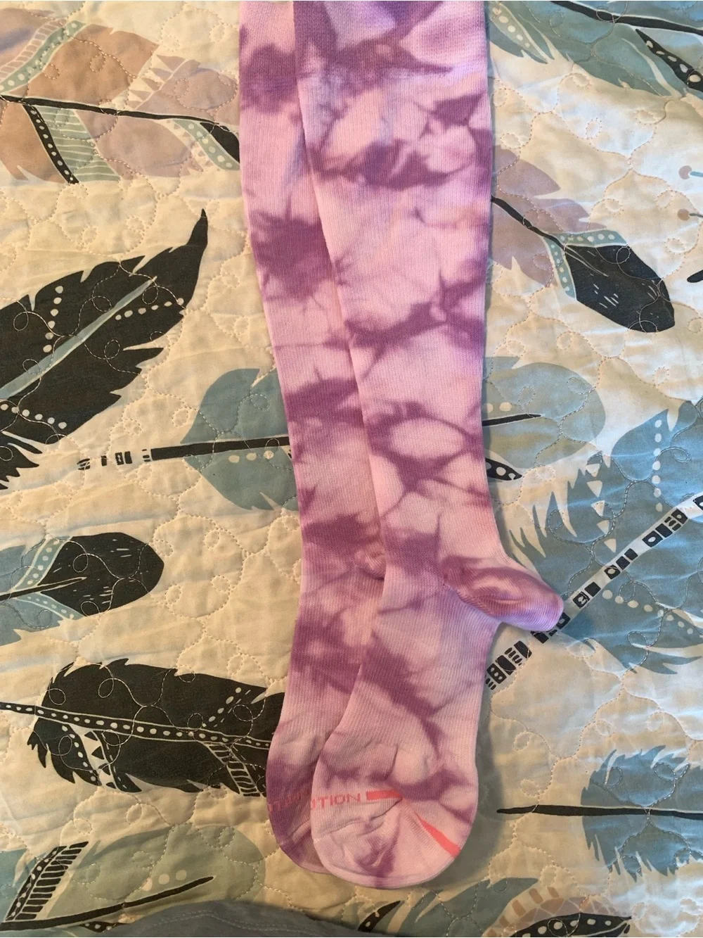 NWOT Tie-Dye Purple Compression Socks